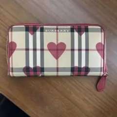 未使用✨バーバリー ホースフェリーロゴ ラウンドファスナー 長財布