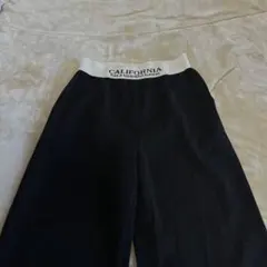 DAZY ワイドパンツ ブラック Mサイズ ウエストロゴ