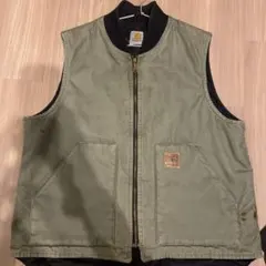 OLD carhartt ダックベスト　モスグリーン
