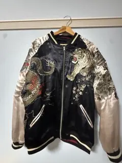百花繚乱 伊藤若冲 スカジャン ジャケット 鶴 亀 鶏 ニワトリ 希少
