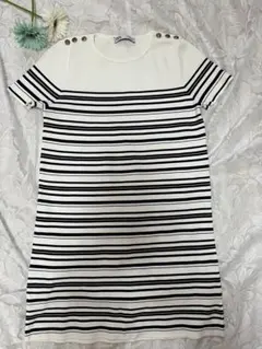 ZARA ボーダー ミニワンピース 半袖