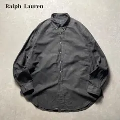 Zakiyama様専用Ralph Laurenボタンダウンシャツ長袖後染め墨黒グ