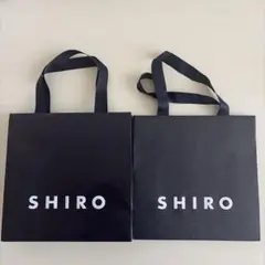美品 SHIRO 黒 紙袋 ショッパー 2枚 まとめ売り