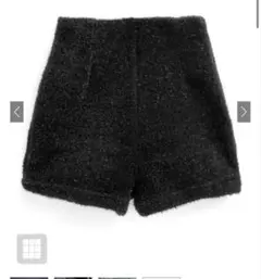 GRL sm221 ラメシャギーショートパンツ Mサイズ ブラック