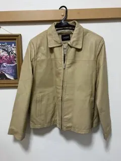 レザーJKT スイングトップ ベージュ