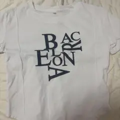 さ*こ様 BARCELONA ロゴ 半袖 Tシャツ ホワイト Sサイズ　ショート