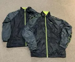 PUMA ウィンドブレーカー グリーン 裏トリコット メンズＭ ２枚セット