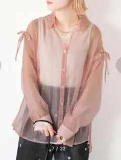 袖2wayビッグシアーシャツ