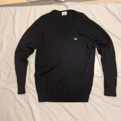 LACOSTE Vネックニット ネイビー サイズ5