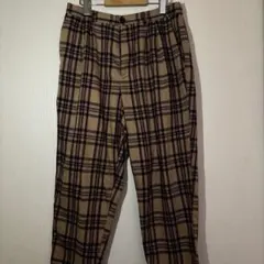 WEGO ベージュ チェック柄 スラックス お洒落　美品　履き心地良　Lサイズ