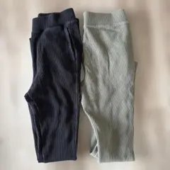 UNIQLOリブレギンスパンツ（スリット）　2着セット