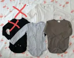 H&M ボディスーツ 2点とmonbebe リブロンパースの3点セット