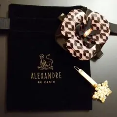 【ALEXANDRE DE PARIS】カメリア バレッタ＋ヘアピン