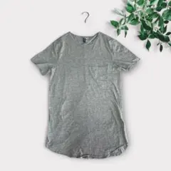 エイチアンドエム　半袖Tシャツ　ロンT 胸ポケット　シンプルのサムネイル