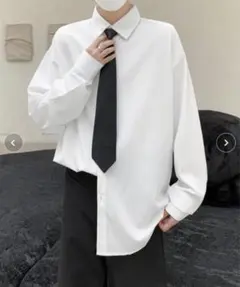 スタンダード ベーシック タイ デザイン ロングスリーブ シャツ