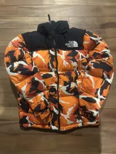 THE NORTH FACE ダウンジャケット M オレンジ・カモフラージュ