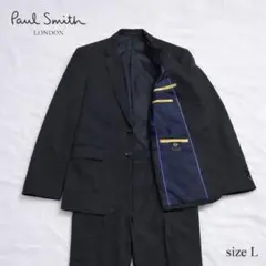 Paul Smith LONDON スーツ上下 黒 L ウール100 光沢
