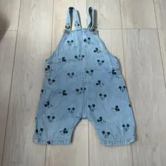 H&M ミッキーマウス デニムオーバーオール 18M