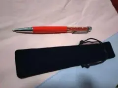 ピンク ボールペン スワロフスキー風