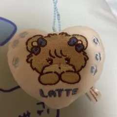 ラテ mikko キーホルダーハート型
