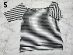 (S)MURUA ボーダー オフショル 半袖 Tシャツ カットソーのサムネイル