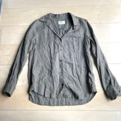 ユナイテッドアローズ グリーンレーベルリラクシング リネン 長袖シャツ ブラウス