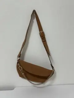 ブラウン合成皮革バッグ