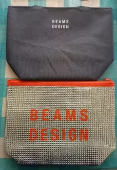 BEAMS DESIGN トートバッグ グレー オレンジ　未使用