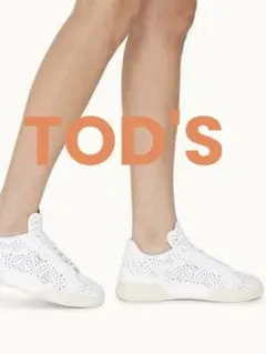 TODS トッズ ホワイトアート パンチング レザー ダッド スニーカー