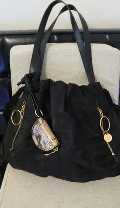 シーバイクロエ　バッグ　ブラック　黒　ナイロン　ショルダー　トート　鞄　クロエ