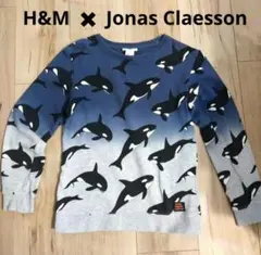 122/128 H&M Jonas Claessonトレーナー オーガニック綿