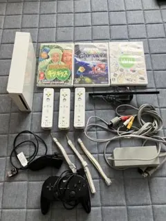 Wii本体 + リモコン3台 + ゲームソフト3本