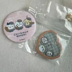 ちいかわ ハチワレ うさぎ ちいかわベーカリー 缶バッジ きゃらシャカチャーム
