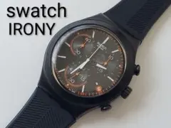 Swatch IRONY クロノグラフ ストップウォッチ付き　ブラック/オレンジ