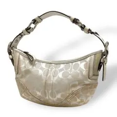 レア色 美品 COACH コーチ ショルダーバッグ ハンドバッグ ハーフムーン