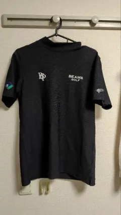 BEAMS GOLF モックネック 半袖 ブラック系ペイズリー柄シャツ　刺繍 2025年最新】beamsゴルフ モックネックの人気アイテム - メルカリ