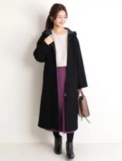 SLOBE IENAのフード付きロングコート美品のサムネイル
