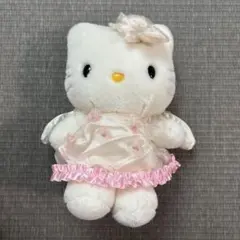 超激レア❣️希少　ハローキティ　ぬいぐるみ　誕生石　3月　ウェディング　リング付き 激レア当時物】1997年 EIKOH製 ハローキティ ぬいぐるみ 王冠 天使