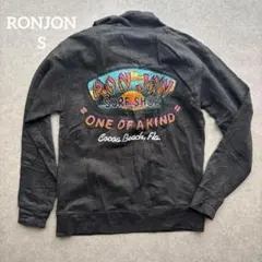 00sメキシコ製ロンジョンサーフショップスウェットパーカーSグレーRONJON