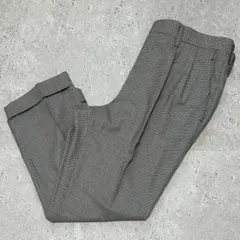 Regent House 裾調節可能 チェック柄 L〜XL グレー スラックス