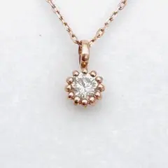 K10 ダイヤモンド ネックレス エステール BLOOM 0.1ct PG