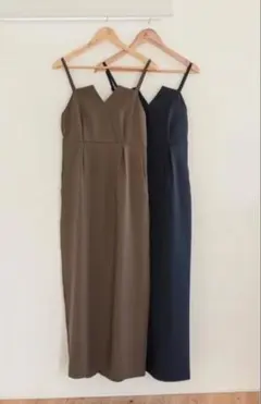 しまむら koko コラボ カクシュールジャンパースカート ブラウン L 新品