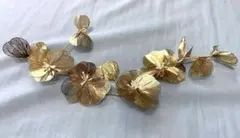 ゴールドフラワー　ヘアアクセサリー（結婚式成人式向け）