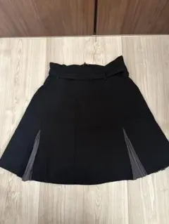 ブラック ミニスカート ベルト付き