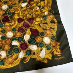 美品✨CHANEL シャネル ヴィンテージ シルクスカーフ 大判