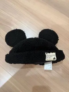 ミッキーマウス 耳付きボア帽子