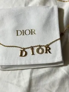 ChristianDior ディオレボリューション ロゴネックレス ゴールド