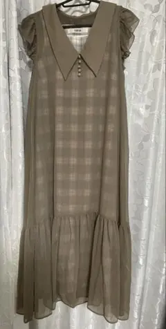 FURFUR レイヤードセットワンピース　ベージュ　森ガール