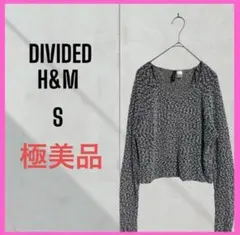 極美品　[DIVIDED] H&M マダラ Uネック　長袖　シアー　ニットのサムネイル