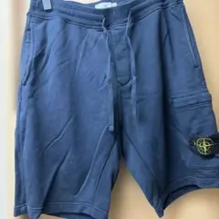 u*9様 美品【STONE ISLAND】リブニット ハーフパンツ ロゴ L - メルカリ